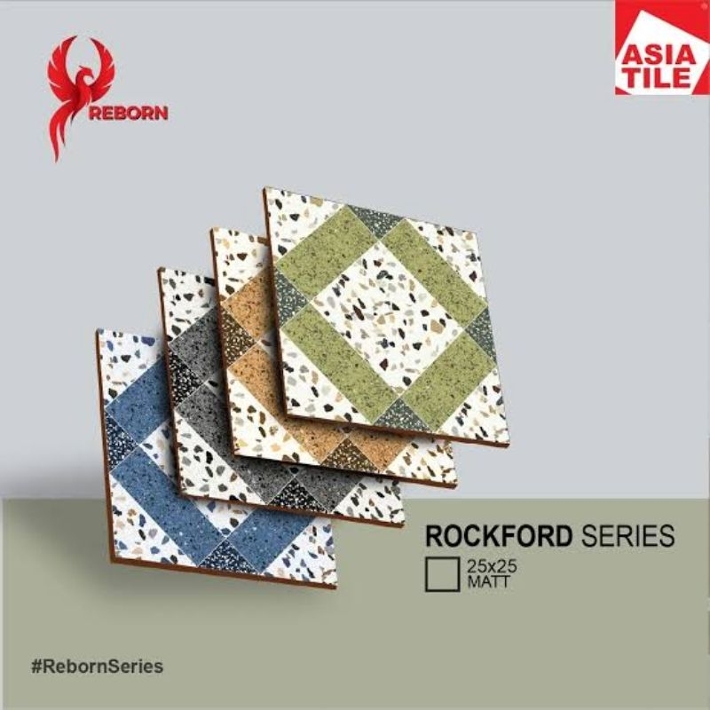 Keramik Lantai Kamar Mandi 25x25 Motif Terazzo