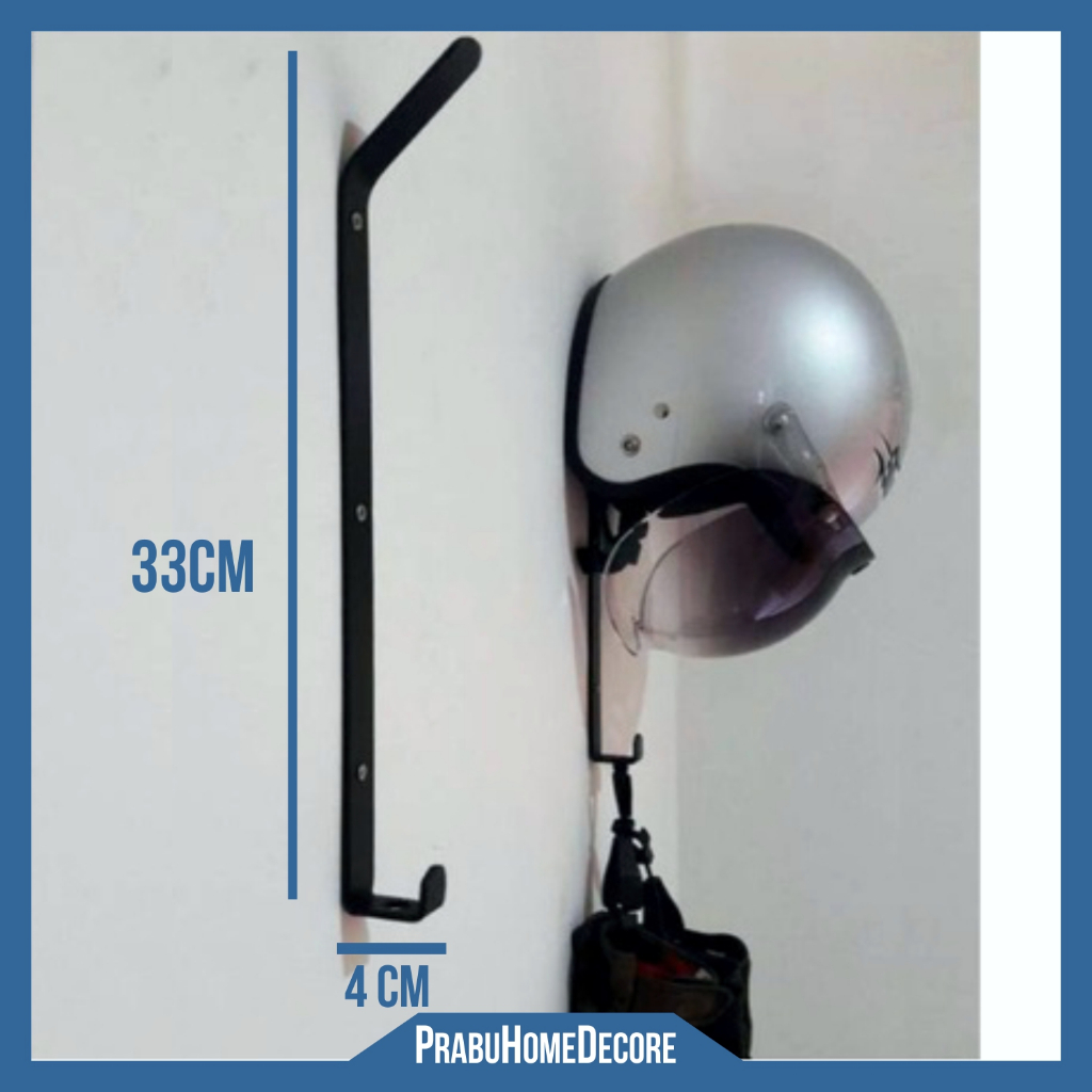 Besi Hanger Satuan Helm Motor Gantung Dinding Cantolan Serbaguna | Bracket Besi Gantungan Helm Jacke