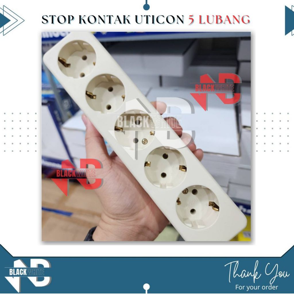 Stop Kontak Uticon ST 158 5 Lubang / Stop Kontak Arde Uticon 5 Lubang / Colokan Uticon