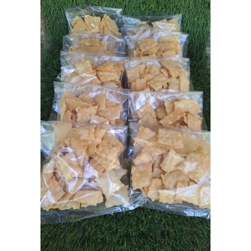 

50 gram krupuk pangsit / krupuk bawang gurih renyah