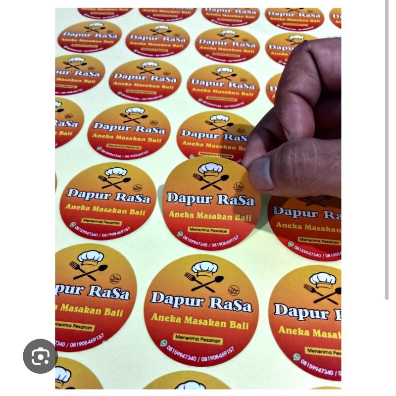 

stiker label nama makanan dan minuman gratis design ISI 100PCS