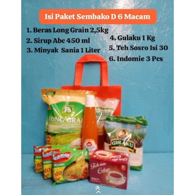 

Paket Sembako D 6 Macam