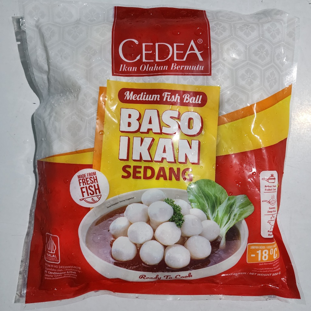 

Cedea Baso Ikan Sedang, Medium Fish Ball (500gr)