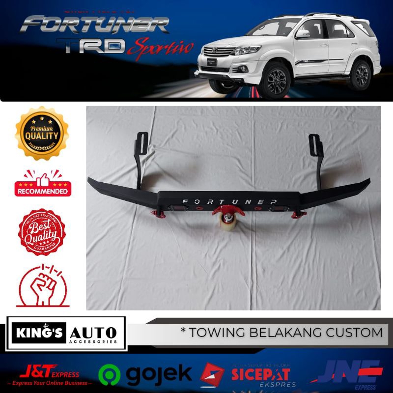 Towing Pengaman Bumper Belakang FORTUNER 2012 2015 Custom EMBOSS