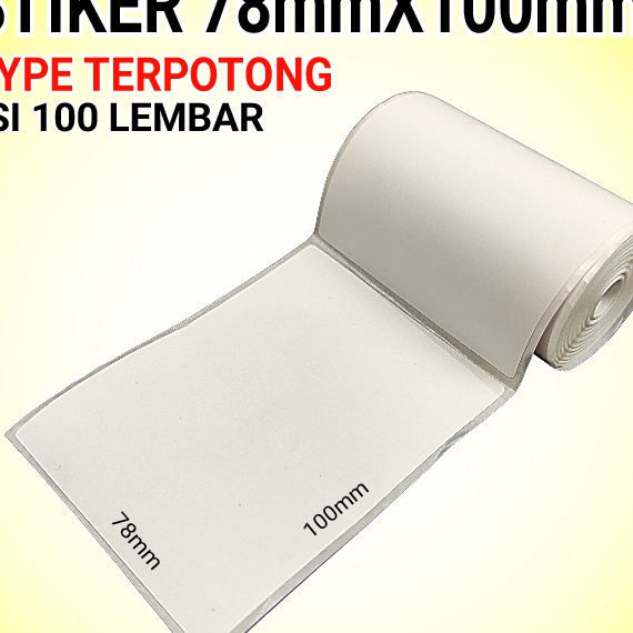 

Super KERTAS THERMAL LABEL STICKER 78 X 1 MM ISI 1pcs
