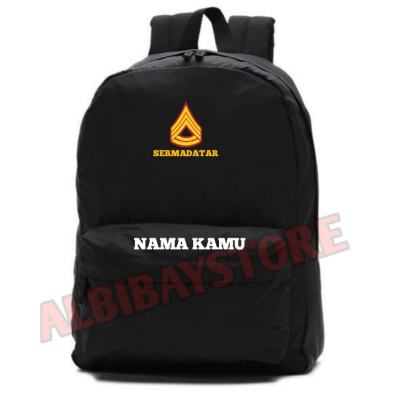 Tas Ransel Pria Logo Pangkat TARUNA AKMIL GRATIS PAKAI NAMA