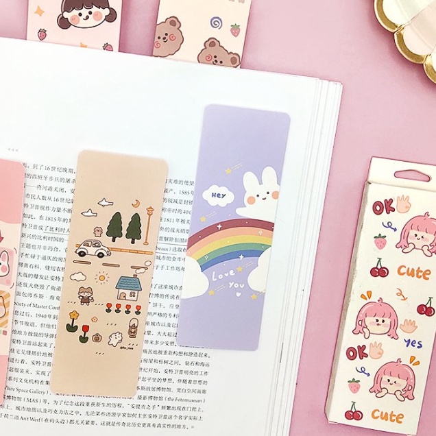 

Ekstra Pembatas buku kertas lucu bookmark cartoon reward gifts