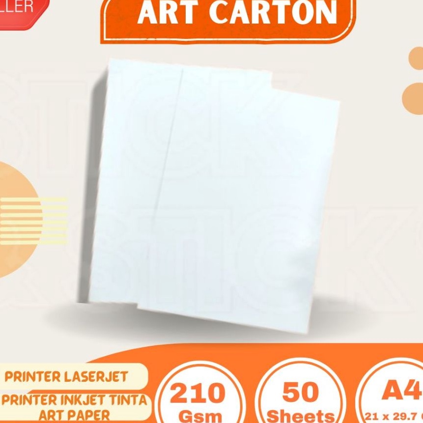 

KF7 Art Carton 21 gsm A4 isi 5 lbr Kertas Karton Paper Glossy