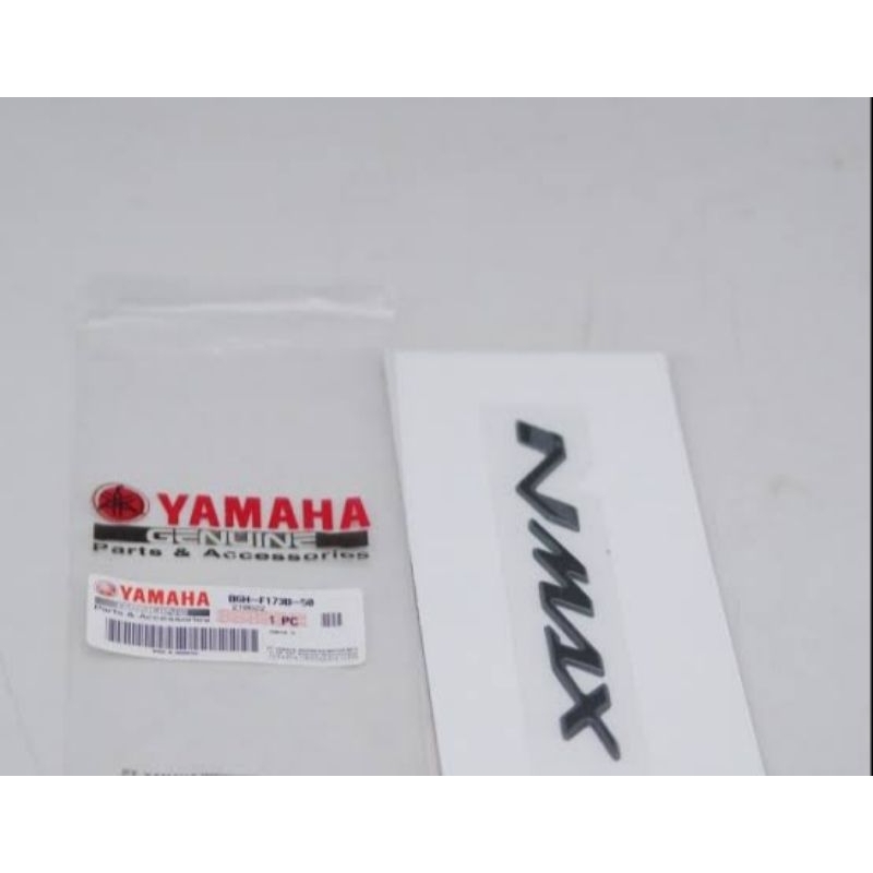 Emblem 3D N Max New hitam chrome ori YGP B6H-F173B-50