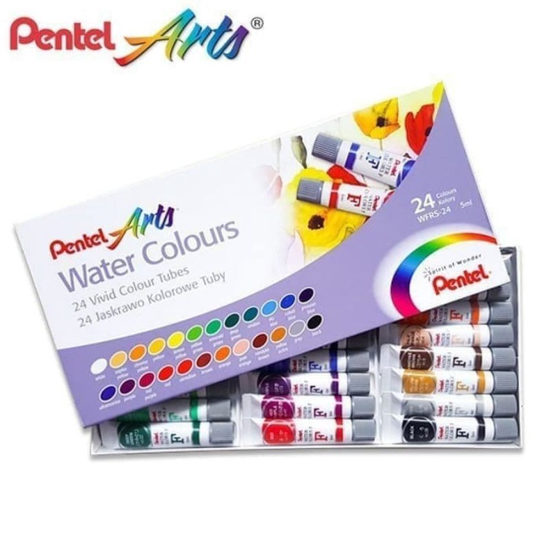 

SENSASIONAL Cat Air Pentel Arts 24 Warna Water Color Tube WFRS24
