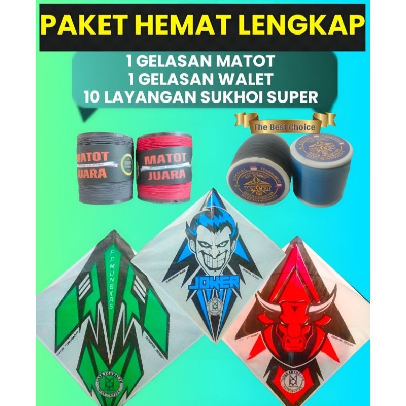 PAKET HEMAT LAYANGAN SUPER & GELASAN WALET + MATOT