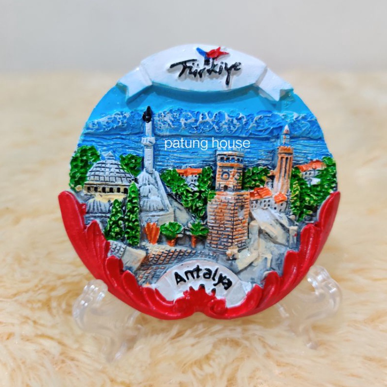 TERBATAS Fridge Magnet Tempelan Kulkas Souvenir Negara Turkiye Turkey Turki Bulat