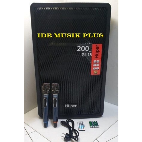 Speaker Portable 15" Huper GL15 GL 15 Original