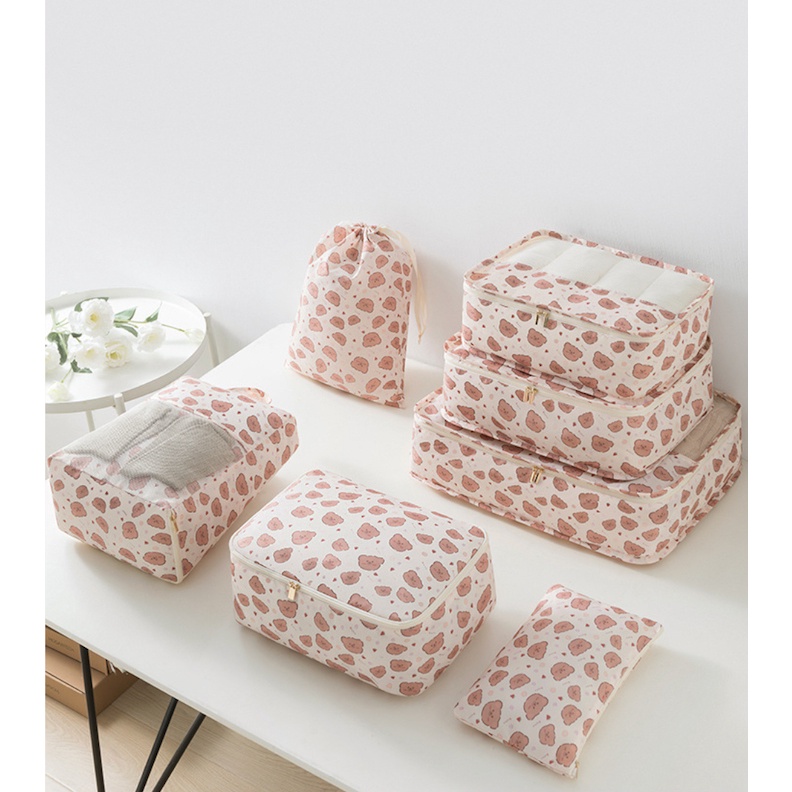 KODE C86E TAS TRAVELLING BAG ORGANIZER 7 IN 1  ISI 7 PCS  MOTIF