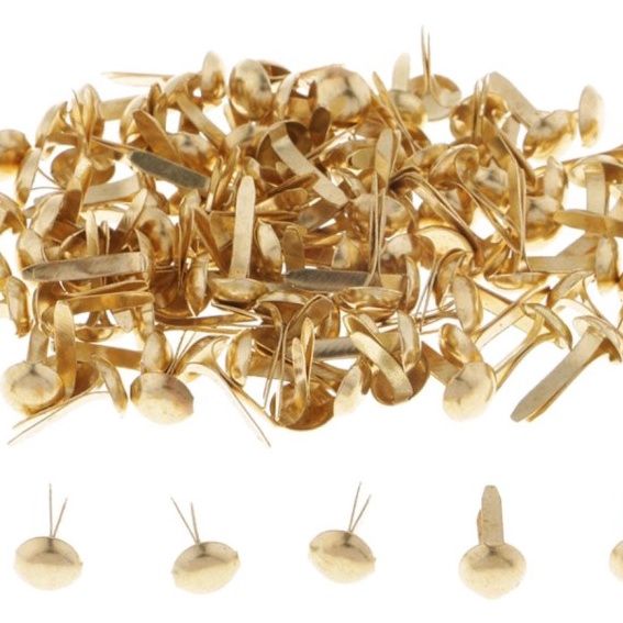 

Terlaris Split Pin File Fastener Pin Brad 12 Cm Paper Fastener Paku Belah Gold Isi 5 pcs