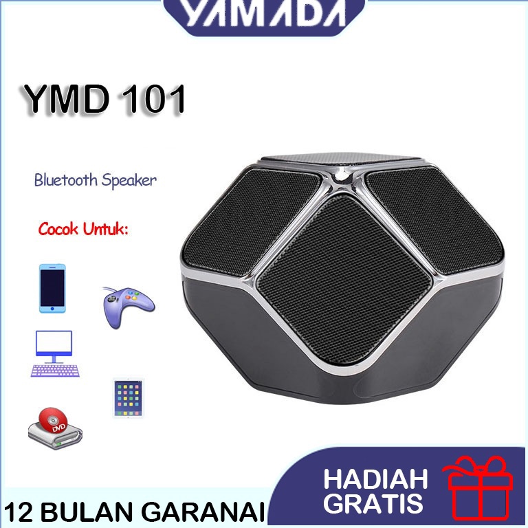 KODE Q52X Yamada YMD 11 XBass Bluetooth Speaker Portable Mini Original  HitamMerahPutihBiru