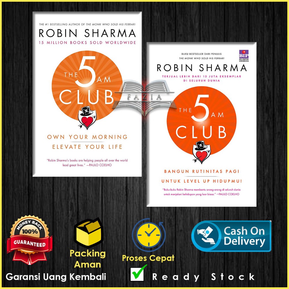 MEGA EnglishIndonesia Buku The 5AM Club by Robin Sharma