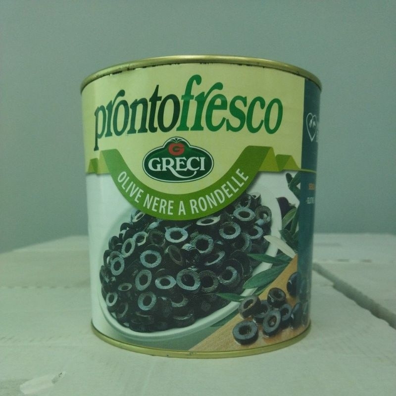 

Black Olives Round Sliced 2.6kg - Pronto Fresco Greci