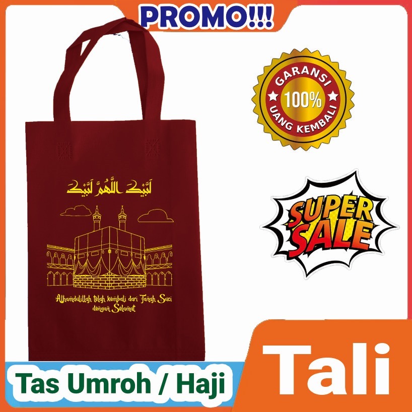 

Tas Souvenir HAJI atau UMROH t25x20x8 (lipat samping) per 12 pcs / 1 Lusin