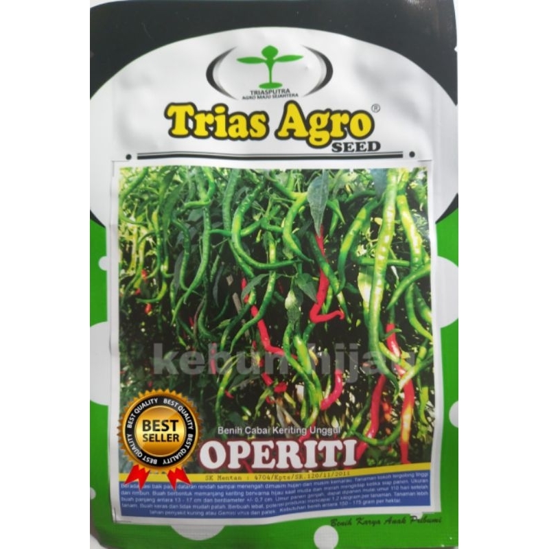 benih cabe keriting lokal operiti 10 gr