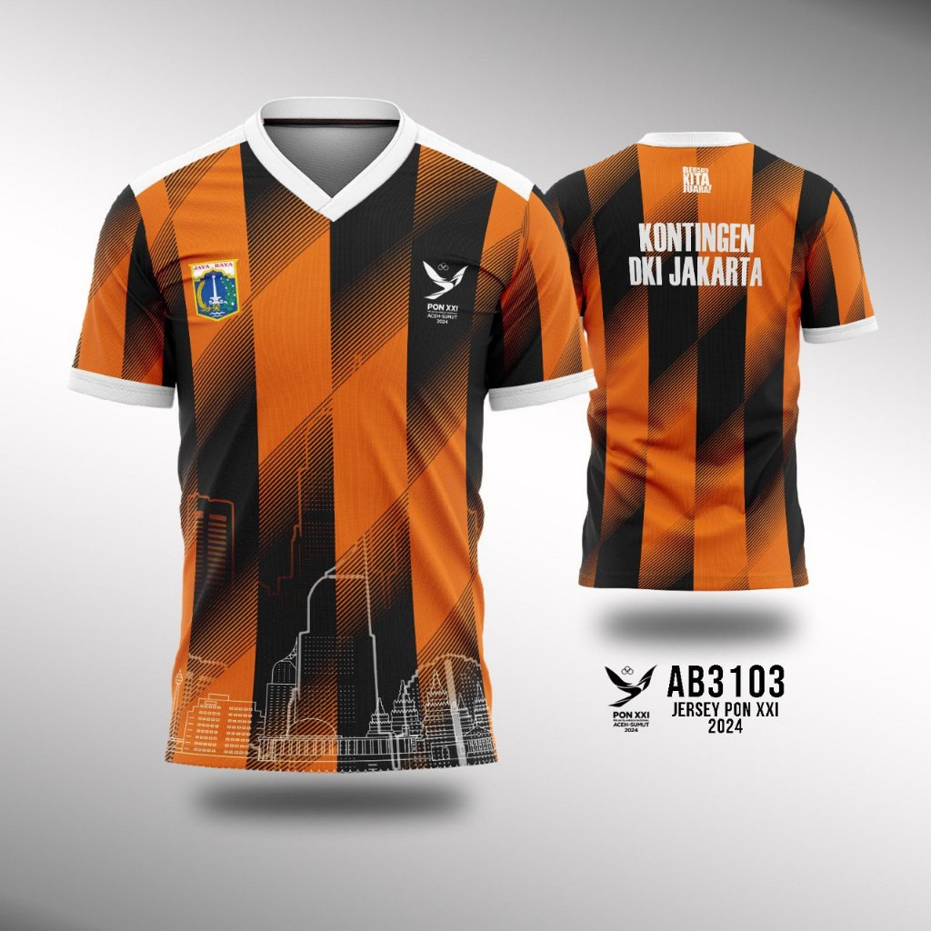 Kaos Jersey PON XXI 2024 - Kontingen DKI Jakarta AB3103