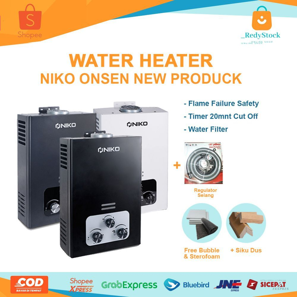 WATER HEATER GAS NIKO ONSEN NON LED/ WATER HEATER NIKO / WATER HEATER / PEMANAS AIR GAS / PEMANAS AI