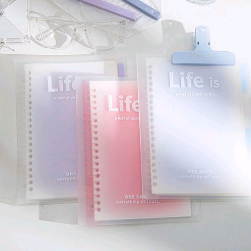 

[B001NT] Binder A5 B5 Buku Tulis Sekolah Buku Notebook Aesthetic Korea Binder Kuliah