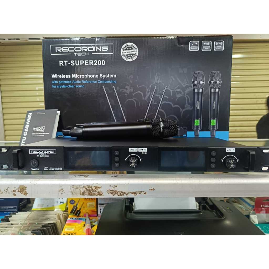 RECORDING TECH RT SUPER200 Super 200 Mic Wireless 2 Mic Hand Pegang