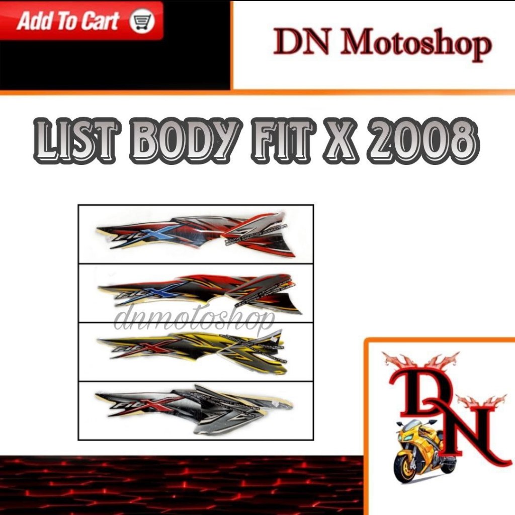 Striping Sticker List Body Fit X 2008