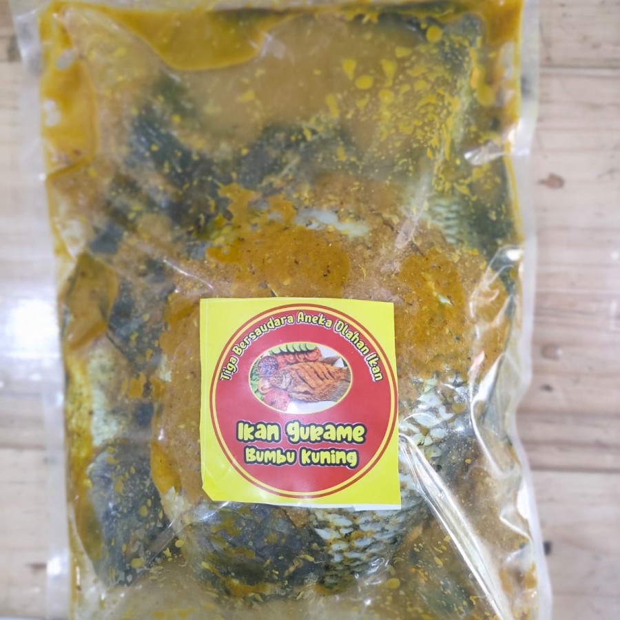 

ikan gurame / gurami bumbu kuning 1kg isi beberapa ekor siap masak ( Termurah )