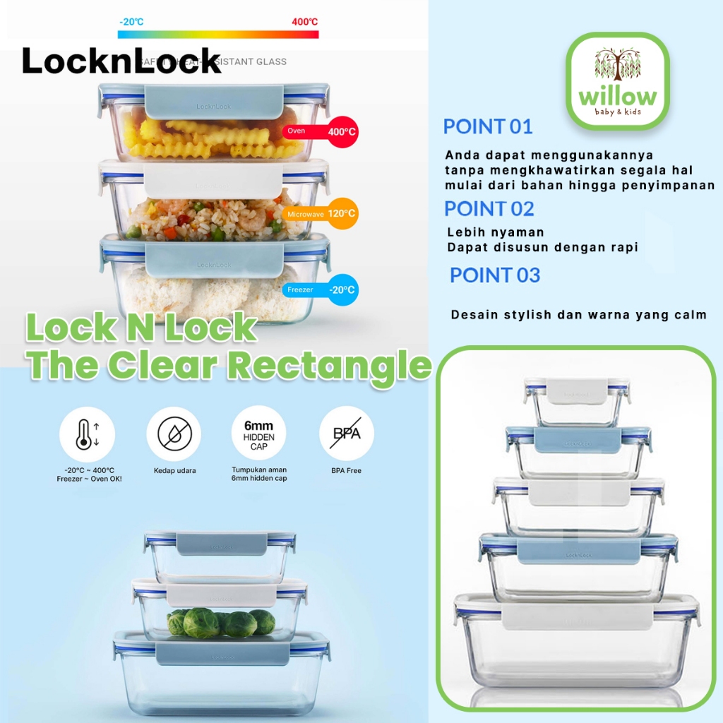 Tempat Makanan - Lock N Lock The Clear Rectangle