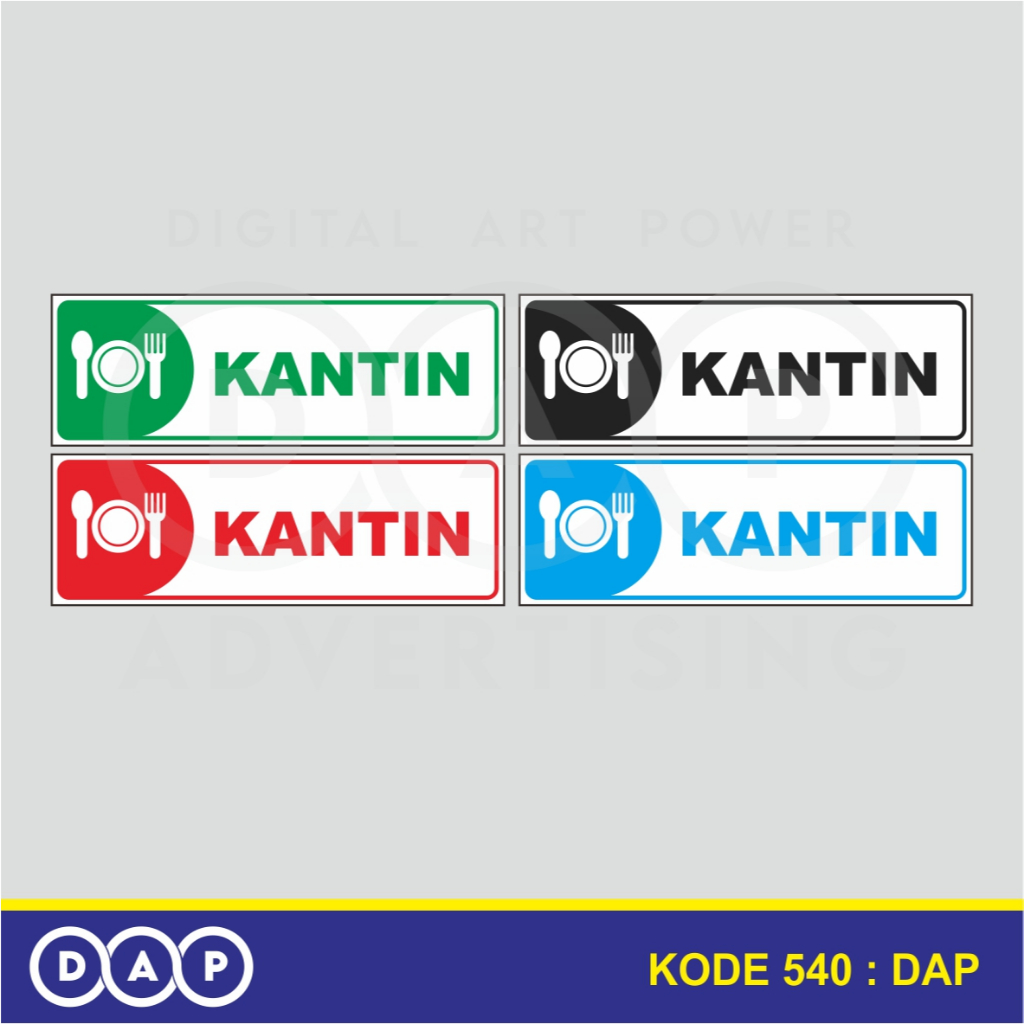 

540 - STIKER KANTIN - 30 x 10 CM - VYNIL - TERBAIK