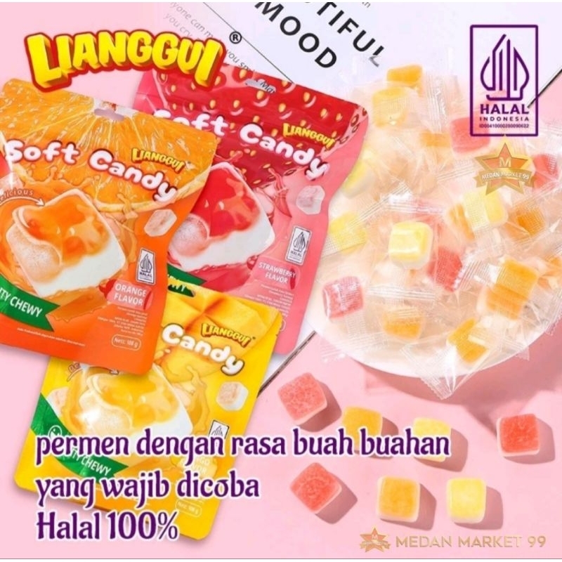 

LIANGGUI SOFT CANDY FRUITY CHEWY/ LIANG GUI PERMEN LUNAK BUAH BUAHAN/ SOFT CANDY/ PERMEN BUAH/ CANDY LIANGGUI