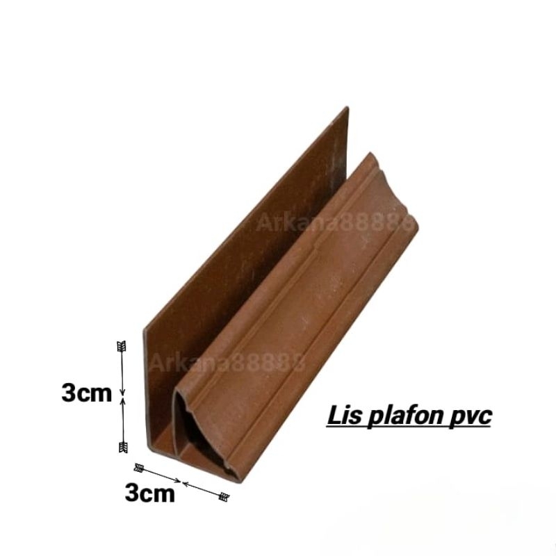 lis plafon PVC coklat 244