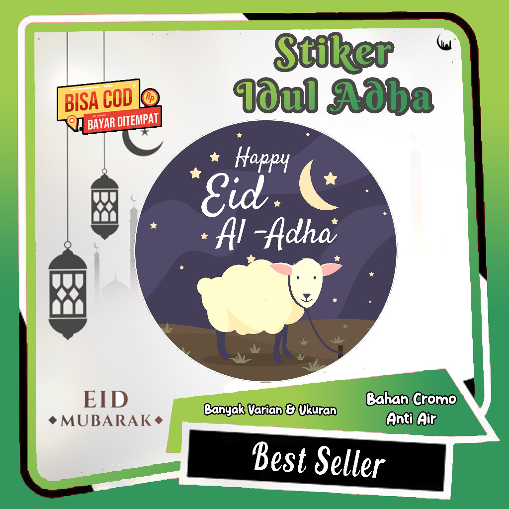 

Stiker Idul Adha Bentuk Bulat Edisi Khusus Lebaran Idul Qurban
