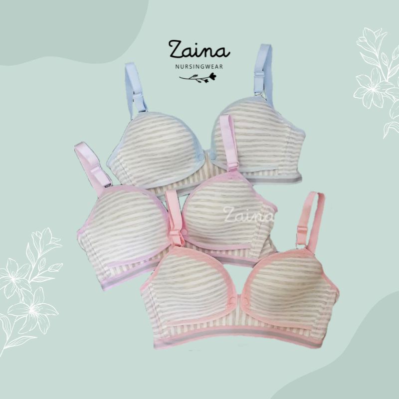 Bra Menyusui Stripe #25 / BH Busui Kancing Depan Tanpa Kawat / Maternity Bra