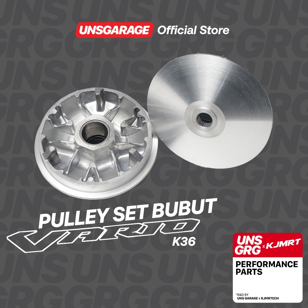 Pulley Set K36 Rumah Roller Bubut Racing Custom Derajat & Kerok Jalur Vario 125 150 Old New 13,5 13,