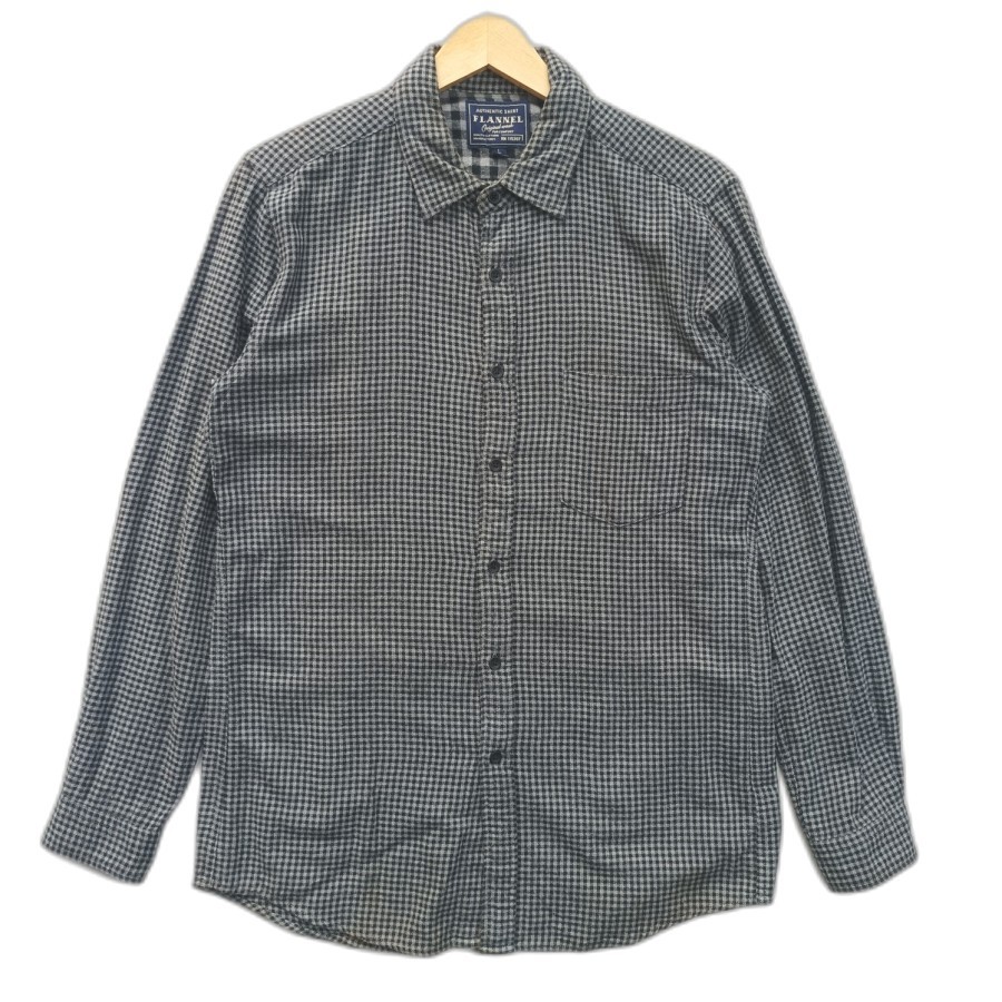 kemeja uniqlo plaid check flannel shirt casual