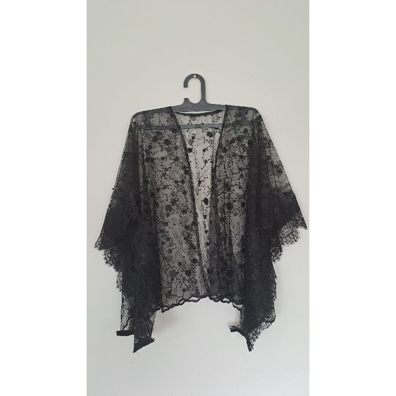 Black Lace Outer / Outer Brokat Hitam