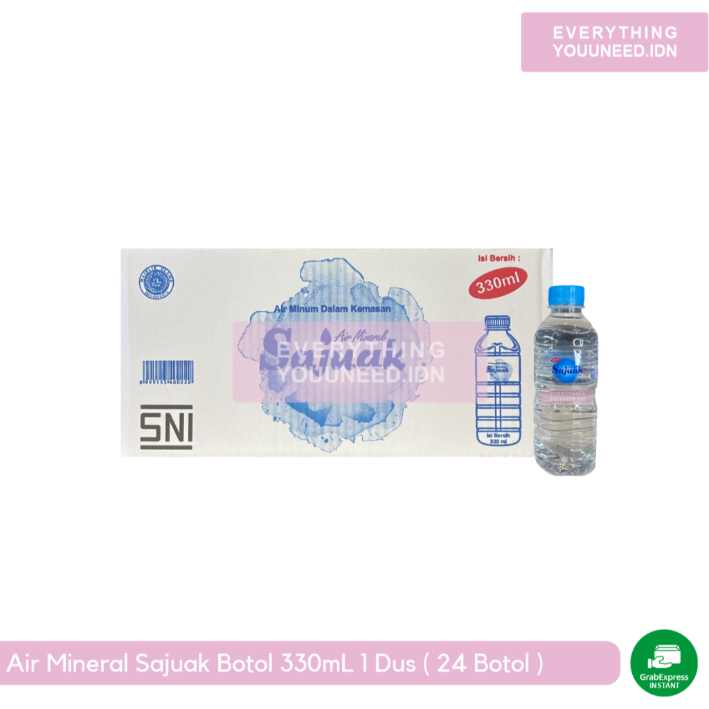 

Sajuak Air Mineral Kemasan Botol 330 mL 1 Dus isi 24 Botol