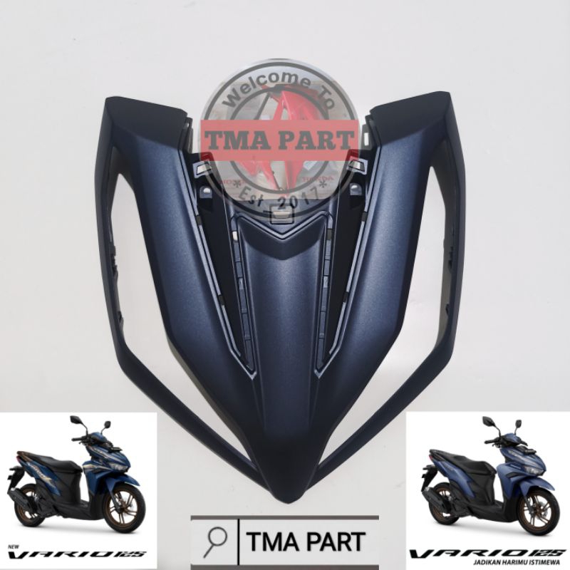 Cover Fr Front Panel Tameng Depan Click Vario 125 new 2023 K2V Biru Doff Matte Blue