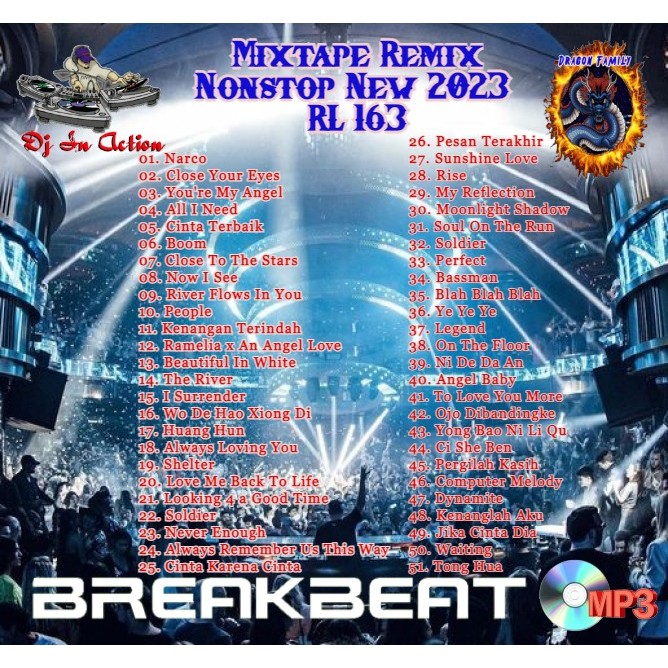 Cd Audio Mp3 - Dj In Action Breakbeat  Mixtape Remix Nonstop New 2023 - RL 163