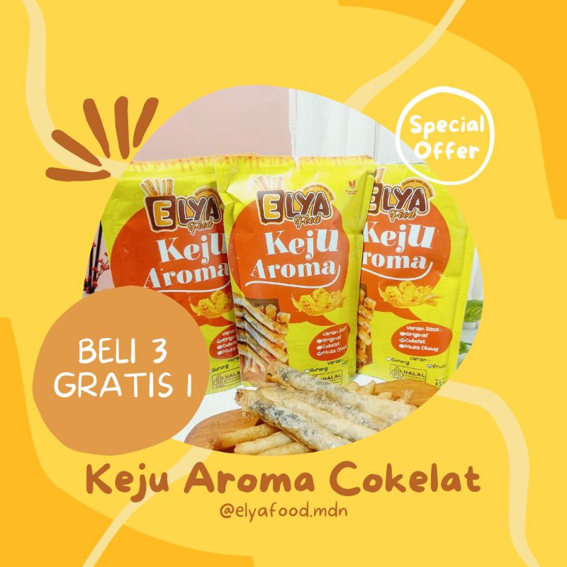 

(BELI 3 GRATIS 1) Keju Aroma Cokelat Isi 10 Kemasan Cantik Cheese Roll Stik Keju Frozen Termurah