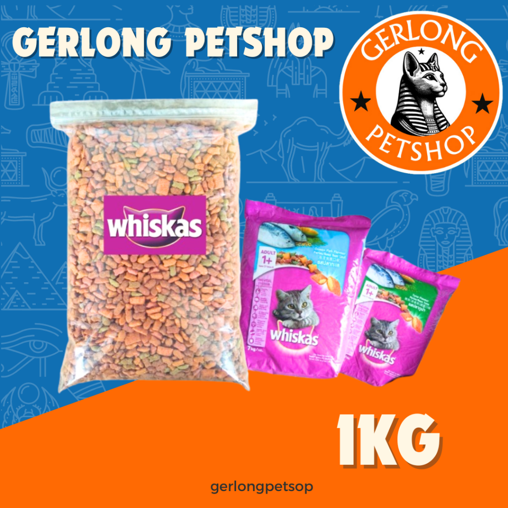 whiskas repack 1kg makanan kucing kering whiskas