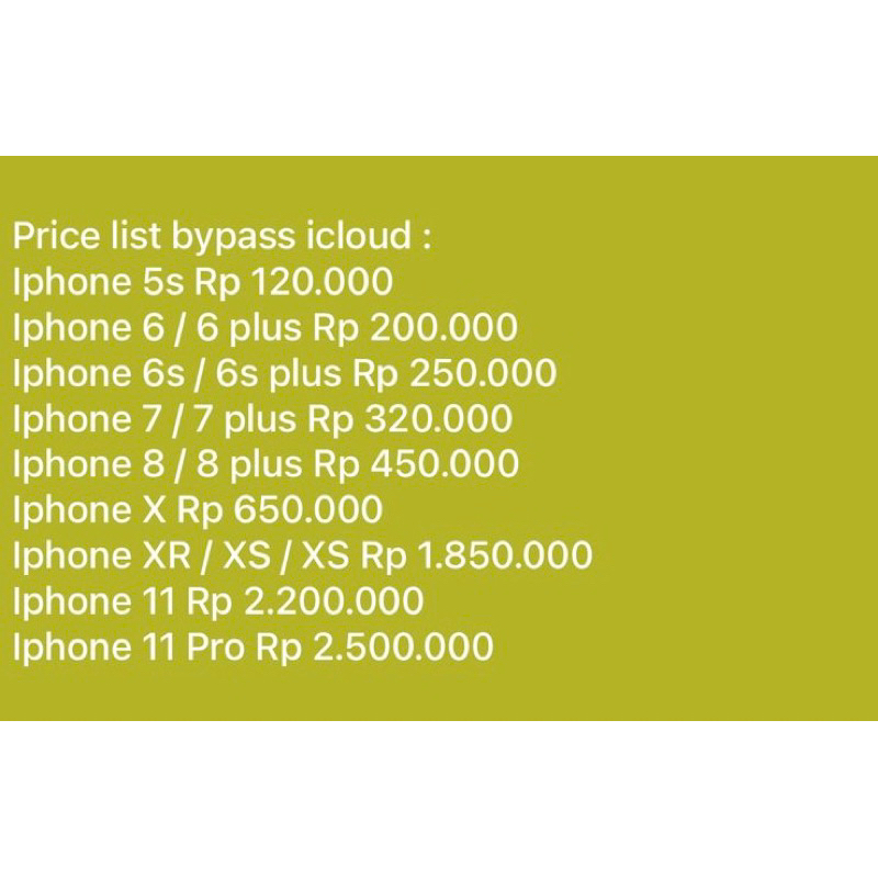 JASA BUKA BYPASS ICLOUD / PASSCODE