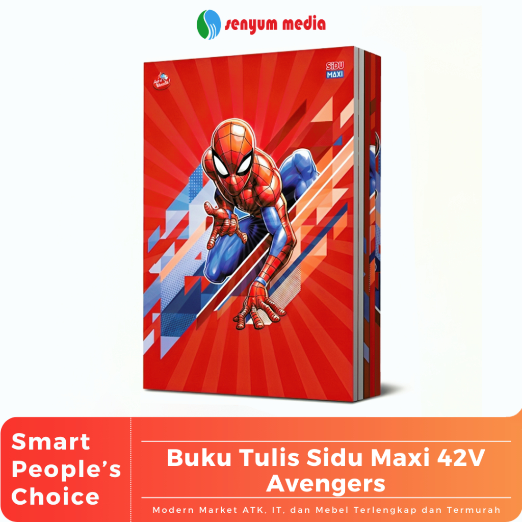 

Buku Tulis Sinar Dunia SIDU MAXI MARVEL AVENGERS 42 Lembar (1 Pack Isi 5 Buku) (S:PAK)