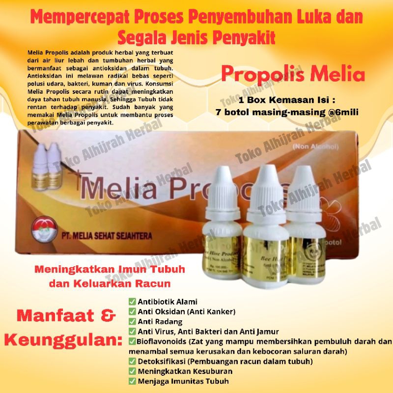 Melia Propolis 6ml Sehat Sejahtera Melia Propolis original 100% asli Propolis Melia 6ml 

