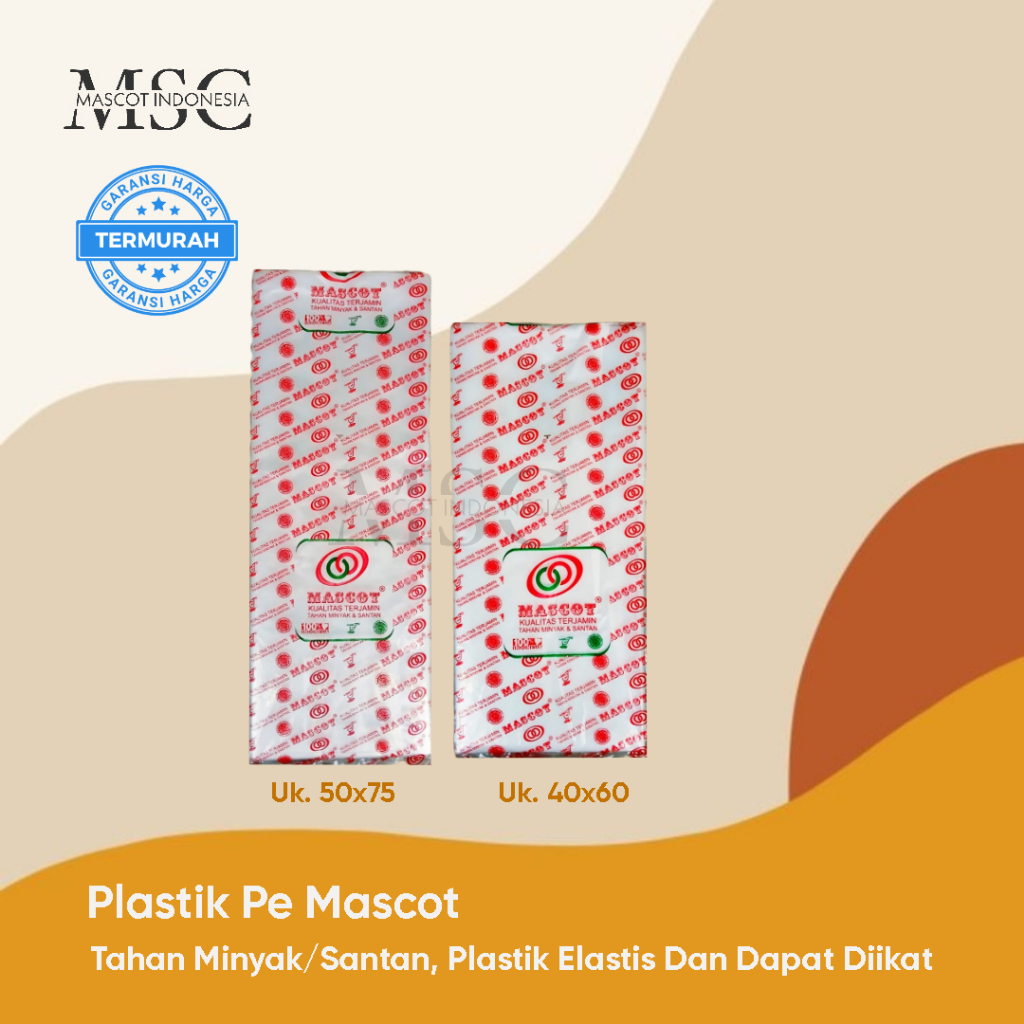 Plastik Pe cap Mascot / Plastik Es Mambo/Santan/Minyak/Plastik Sambal