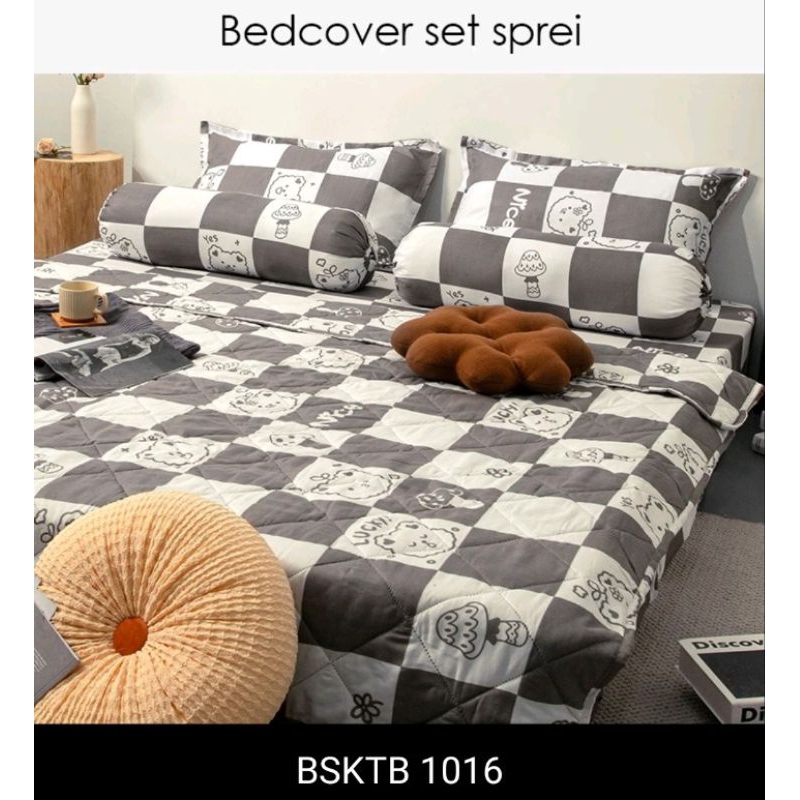 Bedcover murah 160x200x30 sprei anti geser / Bedcover set Ukuran 160x200 kasur karpet selimut sprei 