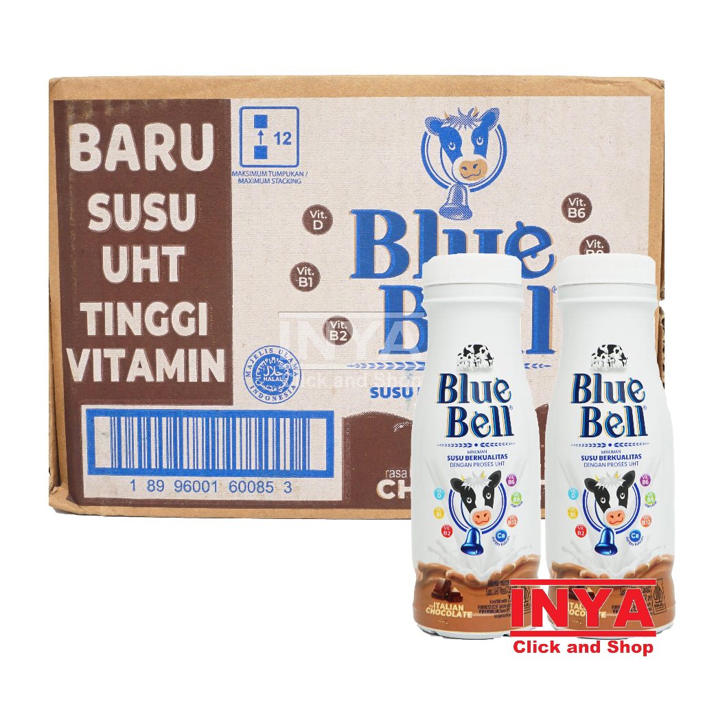 

Blue Bell Susu UHT Italian Chocolate 12x200ml BOX - Minuman Susu
